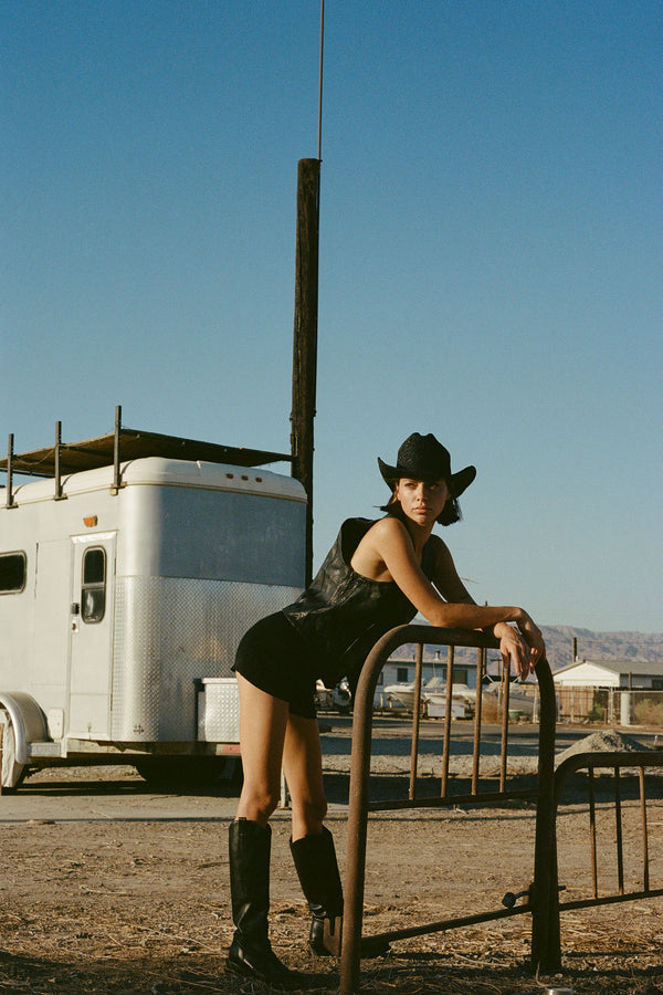 Raffia Cowboy - Noir