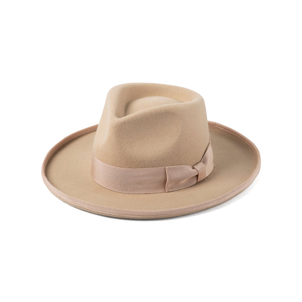 Pierre - Wool Felt Fedora Hat in Pink