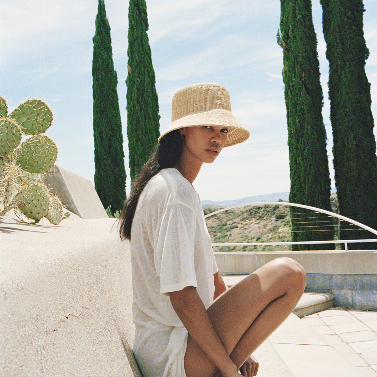 NEW LACK OF COLOR women\'s the cove straw hat in natural Lack of Color Boater Hat Womens Natural Straw Black Ribbon  main image 2