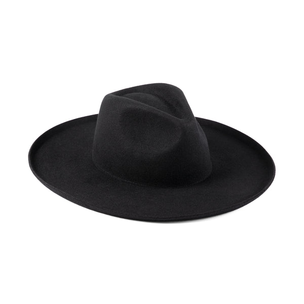 The Melodic Fedora - Wool Felt Fedora Hat in Black