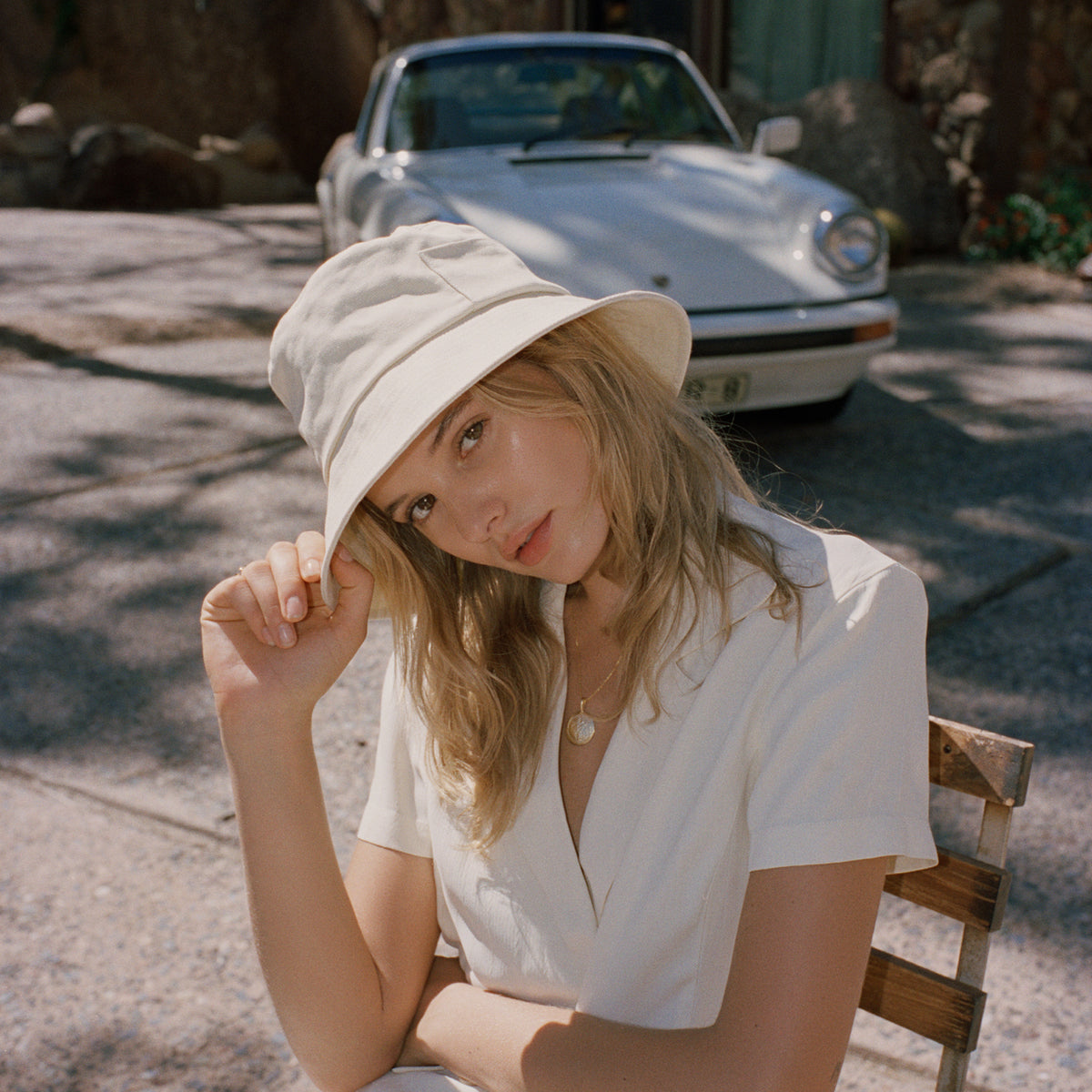 Wave Bucket Hat Beige Lack of Color - Main Image