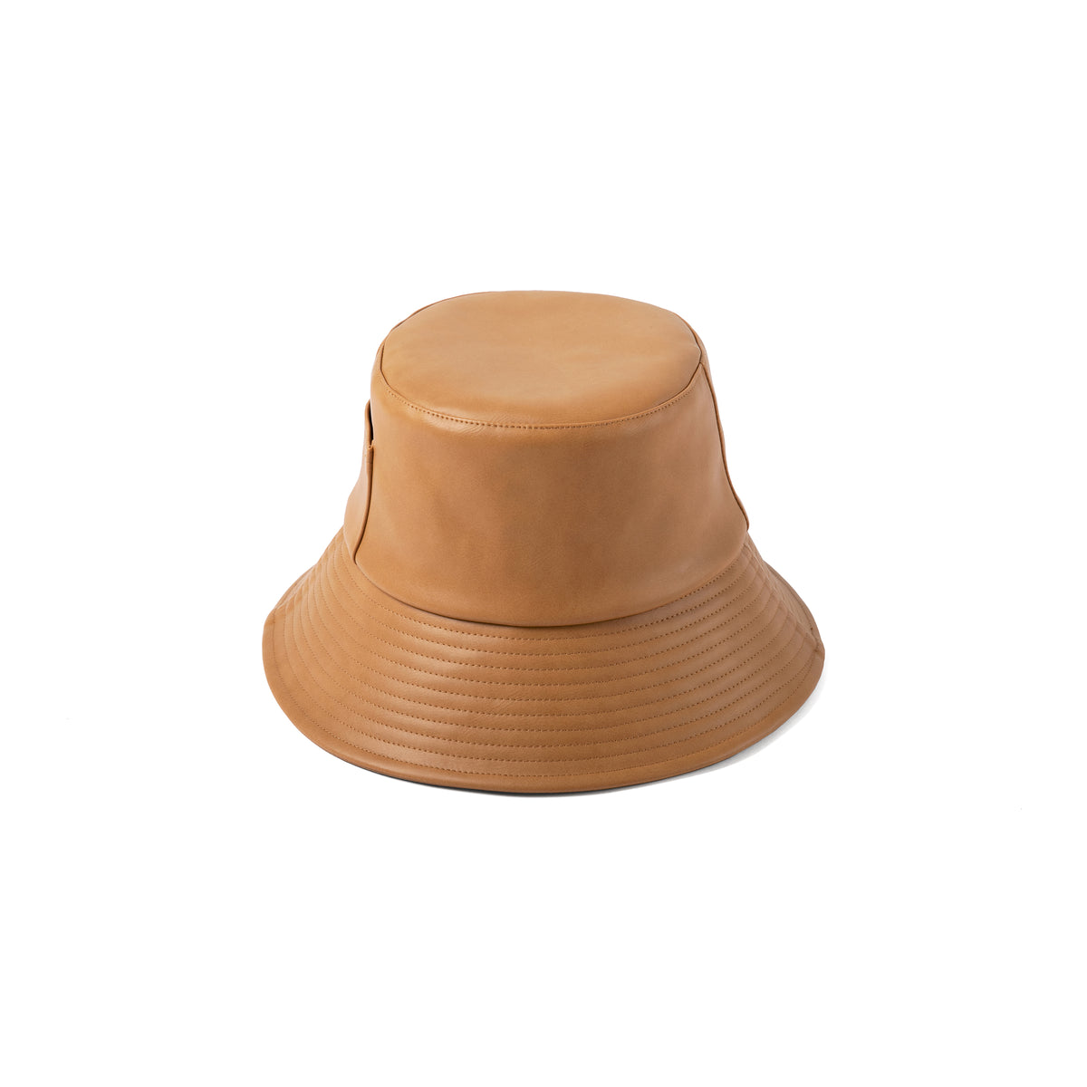 LACK OF COLOR WAVE BUCKET HAT- TAN VEGAN LEATHER SIZE 58CM M/L Lack of Color The Terry Wave Bucket Hat Coffee Brown WAVE  main image 4