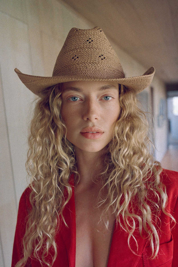 Desert Rose - Straw Cowboy Hat in Natural