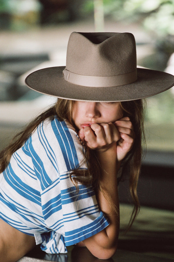 Fawn Rancher - Wool Felt Fedora Hat in Brown