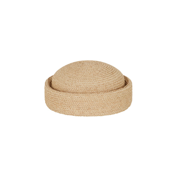 Gigi Raffia Pillbox - Natural