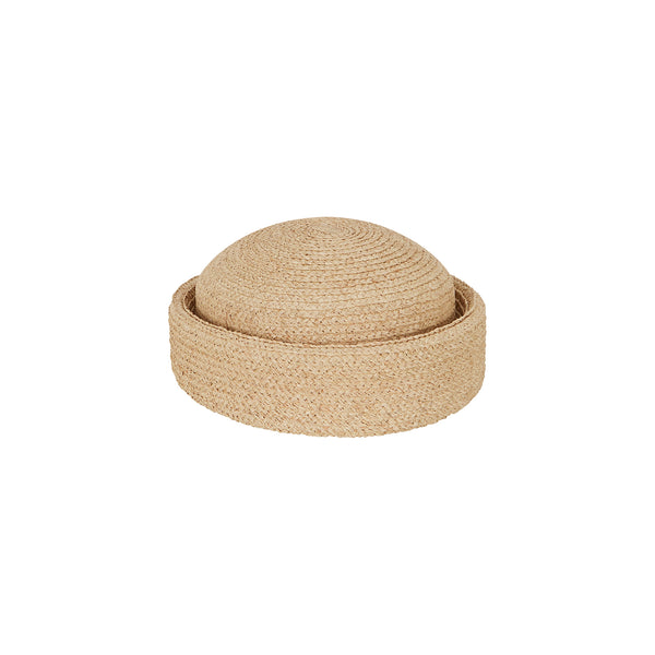 Gigi Raffia Pillbox - Natural