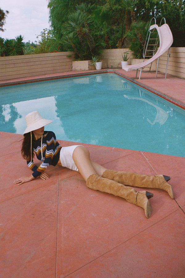 Holiday Bucket - Beige Canvas