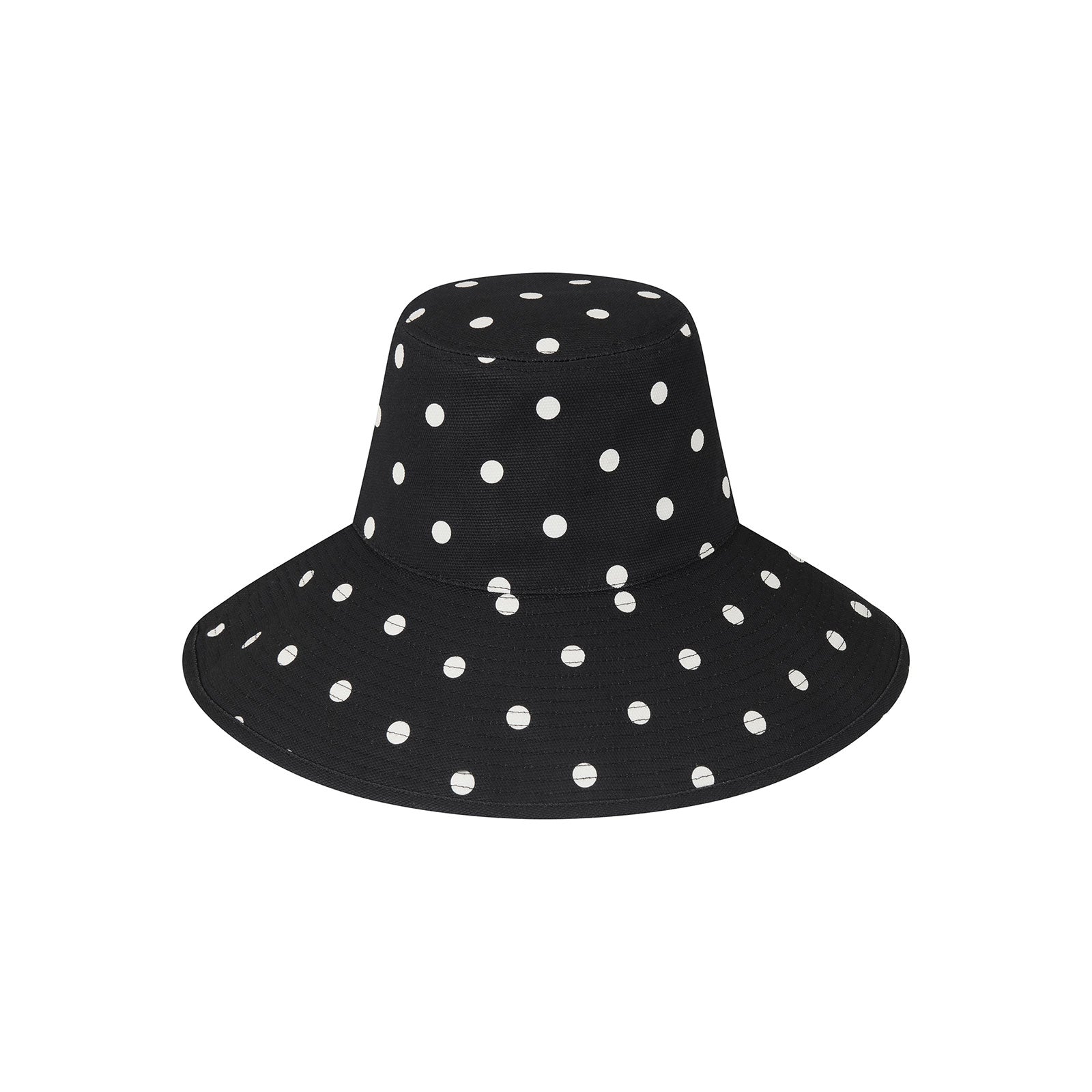 Polka Dot Holiday Bucket Hat (Black with White Dots) | Lack of Color