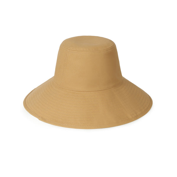 Womens Holiday Bucket - Cotton Bucket Hat in Brown