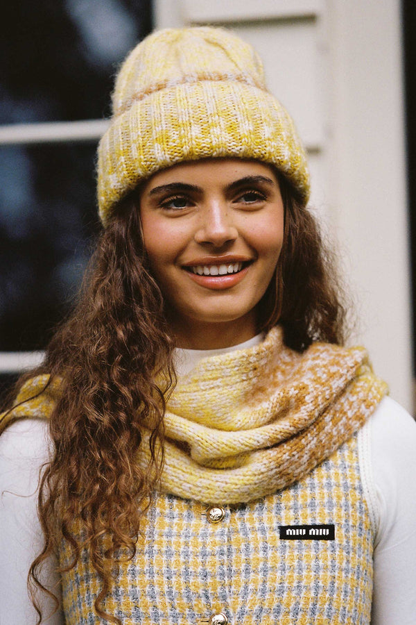 Kai Beanie - Yarn Beanie in Yellow