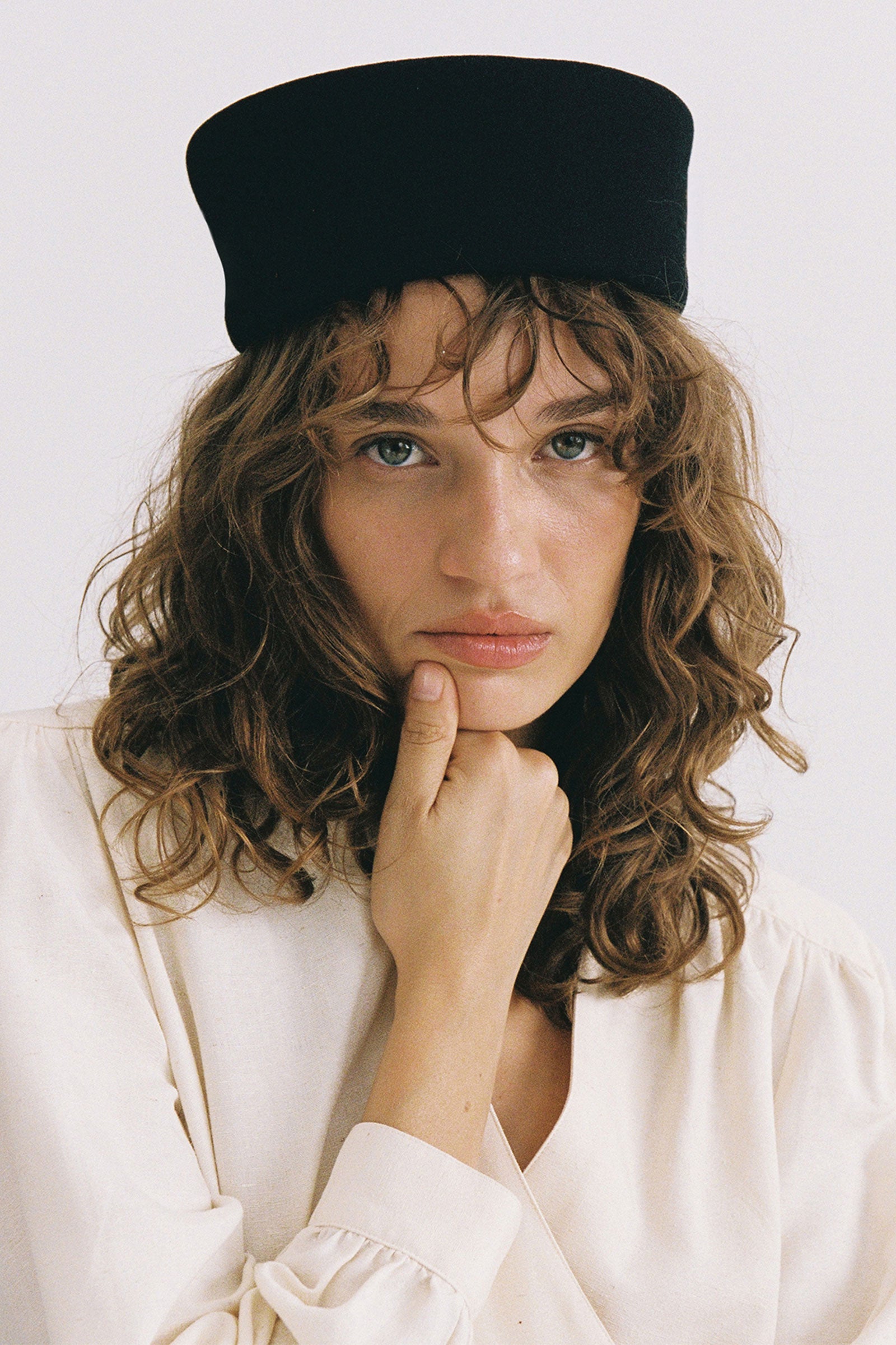 Nightsky Pillbox Wool Hat (Black) | Lack of Color