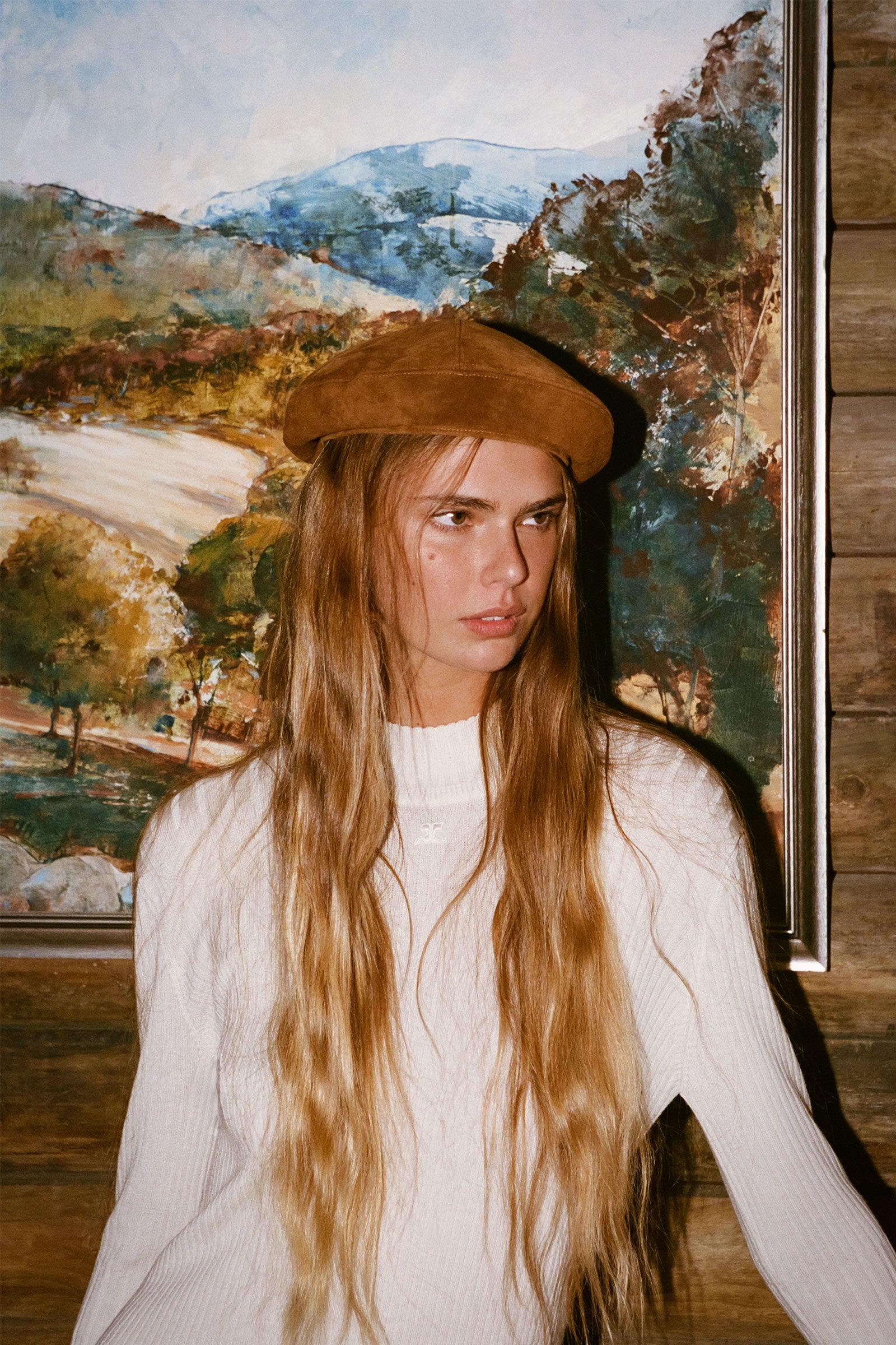 Priya Beret - Suede Cap (Dark Brown) | Lack of Color