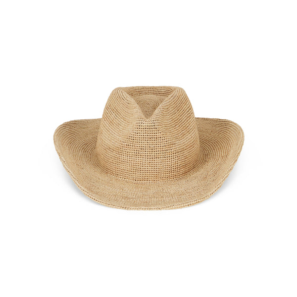 Raffia Western Fedora