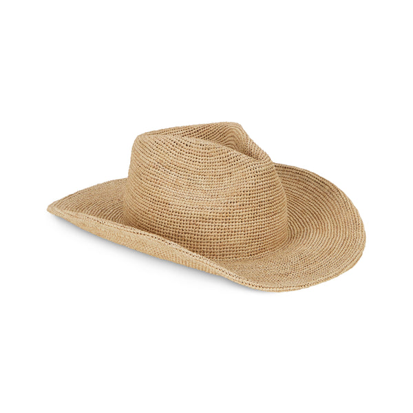 Raffia Western Fedora