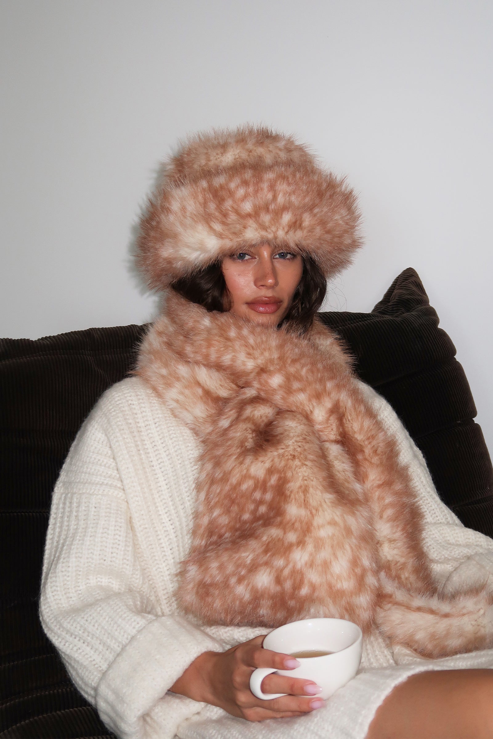 小物 00s beauty:beast Shaggy Bambi Scarf Light Brown Snuggle Scarf | Lack of Color