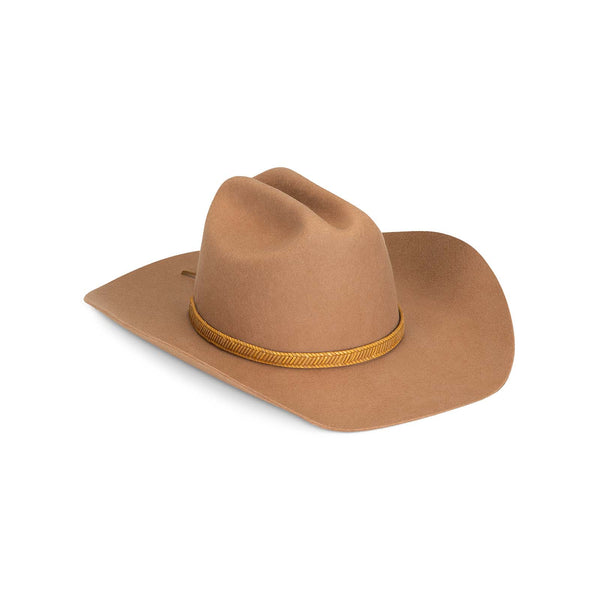 LACK OF COLOR AUSTRALIAN WOOL LIGHT GREY/VEGAN TAN BAND WESTERN NEUTRAL HAT 57CM Lack of Color- The Mack (Speckled Grey) main image 3