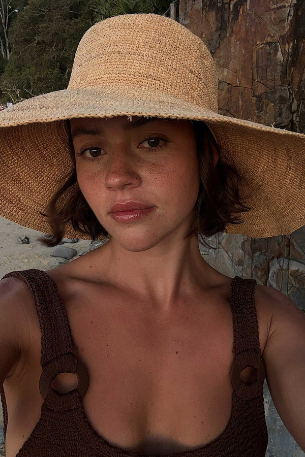 The Inca Bucket Ultrawide - Straw Bucket Hat in Natural