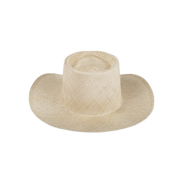 Womens The Oasis - Straw Fedora Hat in White