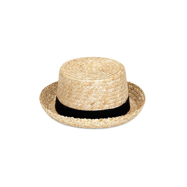 Ahoy Boater - Straw Boater Hat in Natural