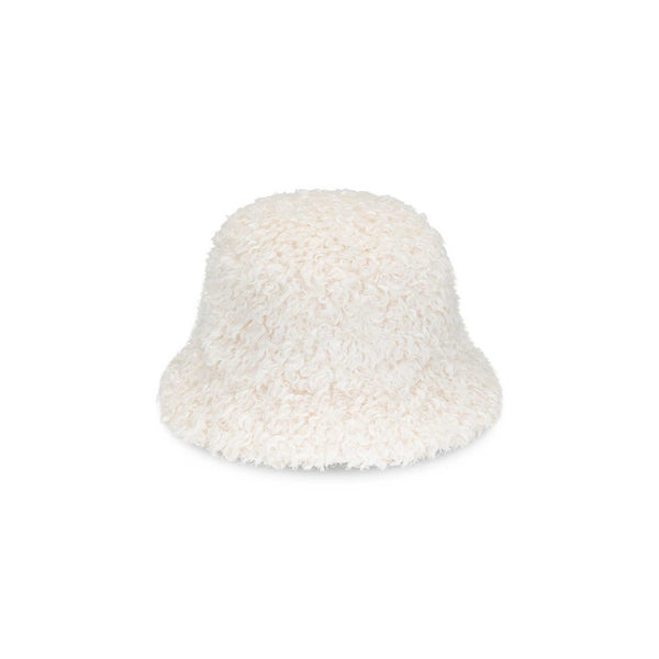 Fluffy Bucket - Polyester Bucket Hat in White