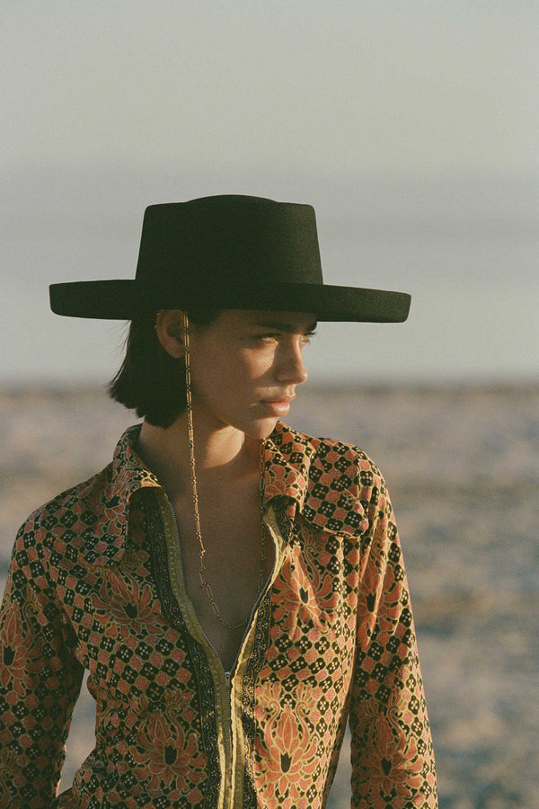 Lawson Boater Hat (Black) | Lack of Color display picture 3