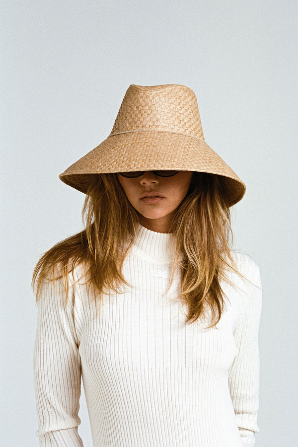 Womens The Cove - Straw Bucket Hat in Natural