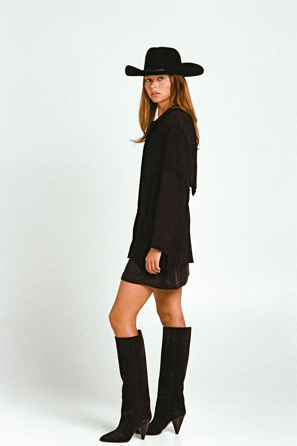 Womens The Ridge - Wool Felt Cowboy Hat in Black