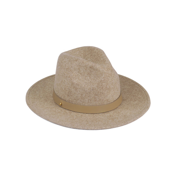 Carlo Mack - Wool Felt Fedora Hat in Light Brown