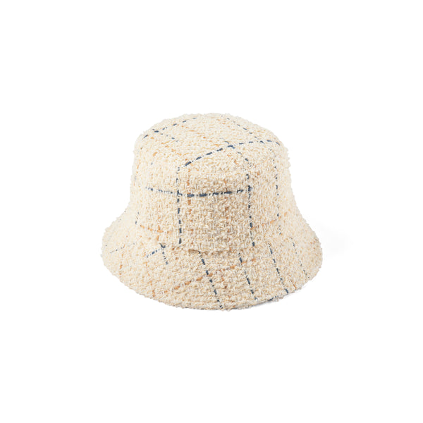 Womens Cindy Bucket - Tweed Bucket Hat in Beige