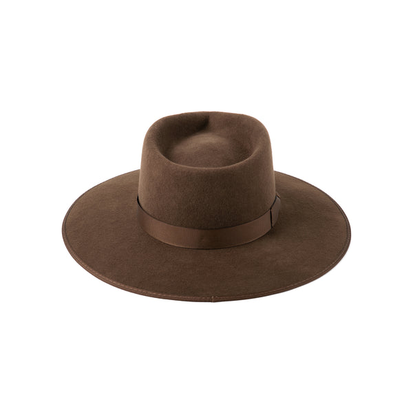 Mens Coco Rancher - Wool Felt Fedora Hat in Brown