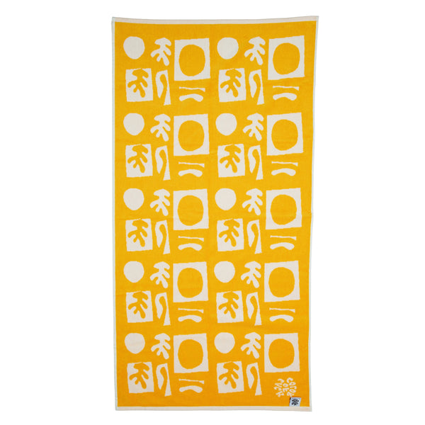 Kids Formes Beach Towel - Cotton in Yellow