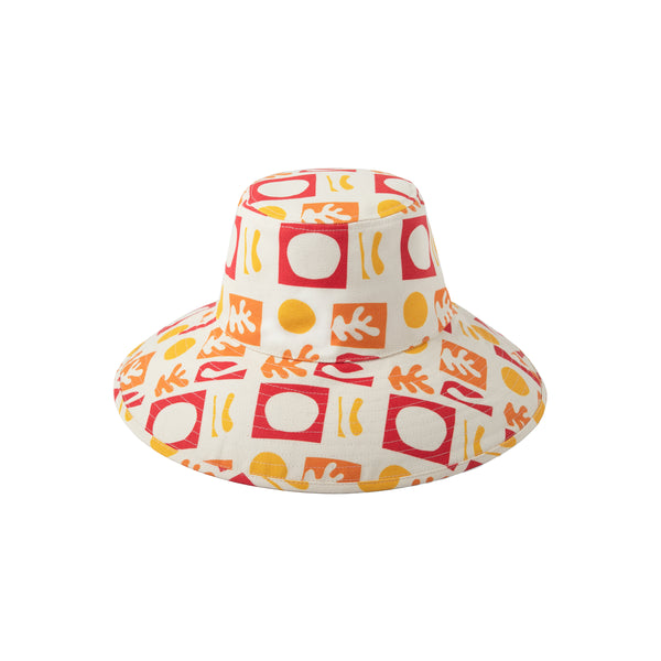 Womens Holiday Bucket - Cotton Bucket Hat in Yellow