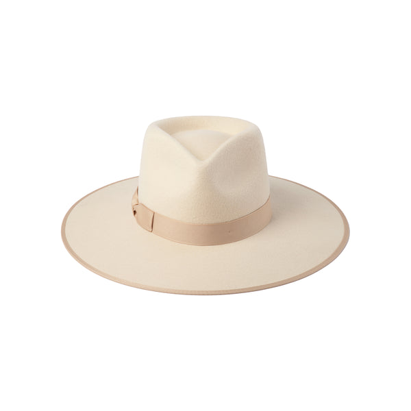 Ivory Rancher - Wool Felt Fedora Hat in Beige