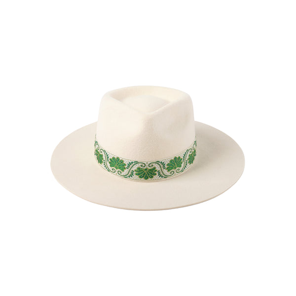 Womens Ivy Beverly - Wool Felt Fedora Hat in White
