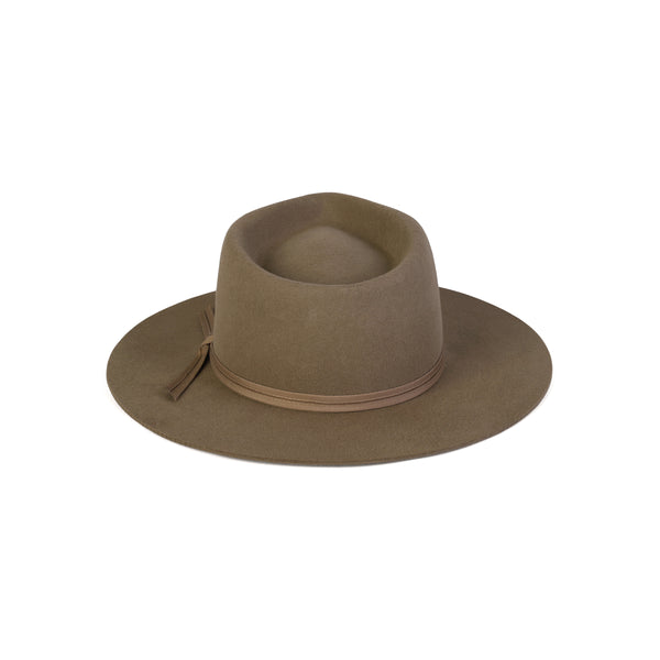 Moss Zulu - Wool Felt Fedora Hat in Green