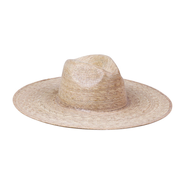 Palma Wide Fedora - Straw Fedora Hat in Natural