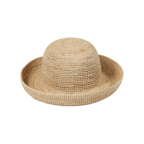 Raffia Cruiser Straw Boater Hat in Natural - Lack of Color