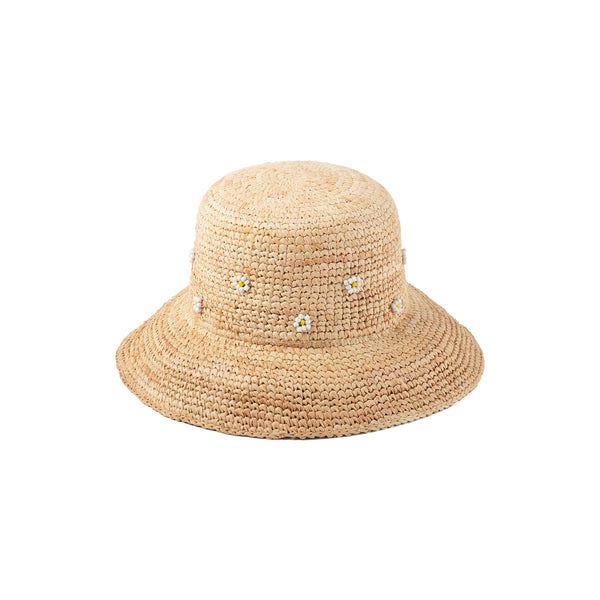 Womens Daisy Cruiser - Straw Boater Hat in Natural