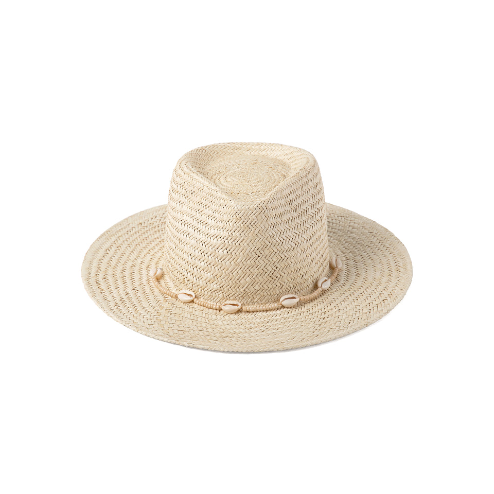 Seashells Fedora - Straw Fedora Hat in Natural | Lack of Color