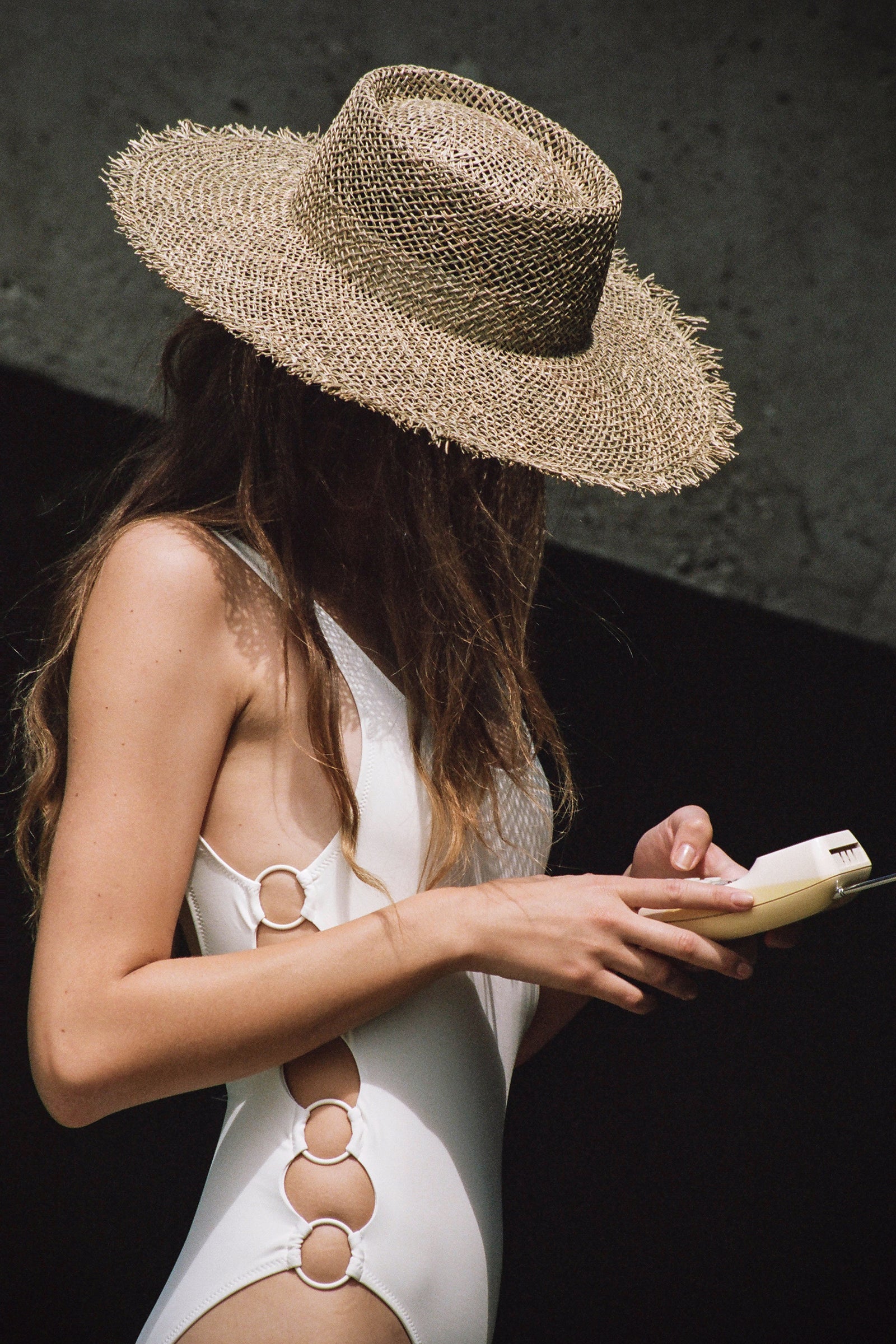 Sunnydip Fray Boater - Straw Boater Hat in Natural | Lack of Color