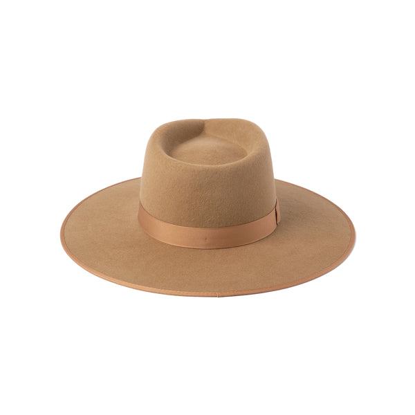 Mens Teak Rancher - Wool Felt Fedora Hat in Brown