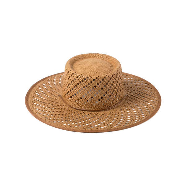 The Cesca - Straw Boater Hat in Brown