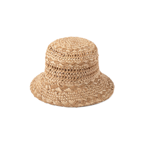 Womens The Inca Bucket - Straw Bucket Hat in Natural