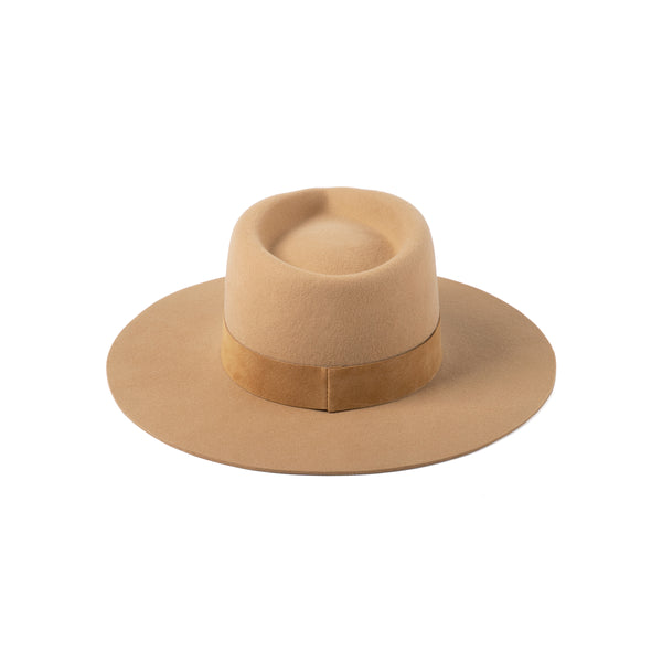 Womens The Mirage - Wool Felt Fedora Hat in Brown