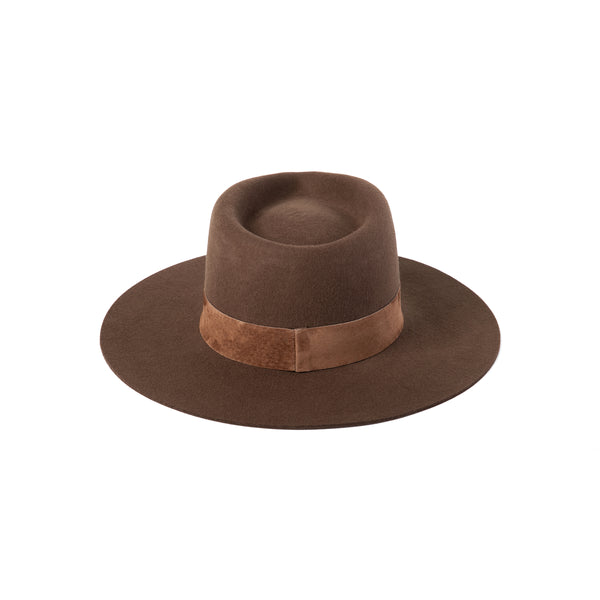 The Mirage - Wool Felt Fedora Hat in Brown