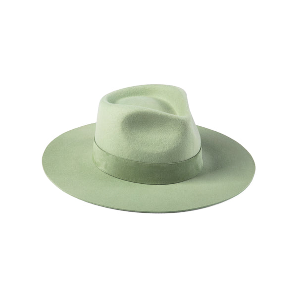 Womens The Mirage - Wool Felt Fedora Hat in Green