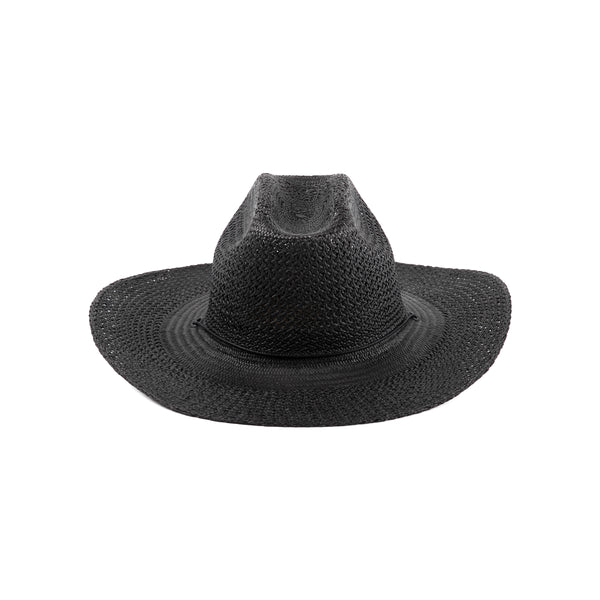 Mens The Outlaw - Straw Cowboy Hat in Black