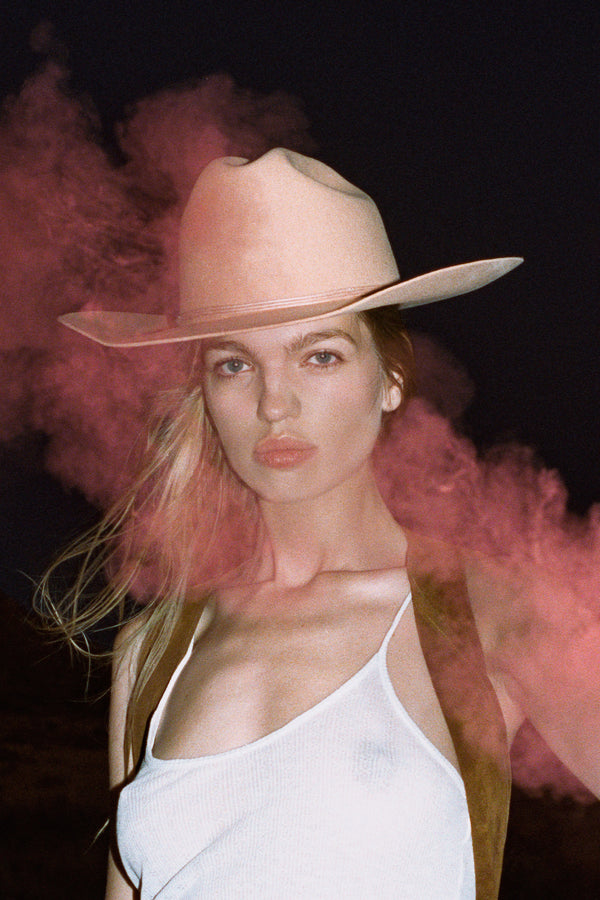 Womens The Ridge - Wool Felt Cowboy Hat in Pink