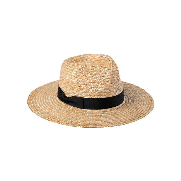 Mens The Spencer Fedora - Straw Fedora Hat in Black