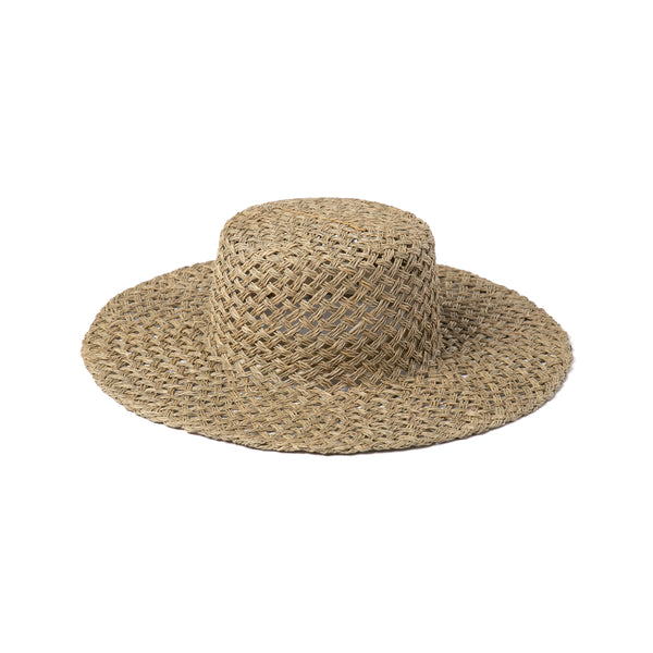 Womens The Sunnydip - Straw Boater Hat in Natural